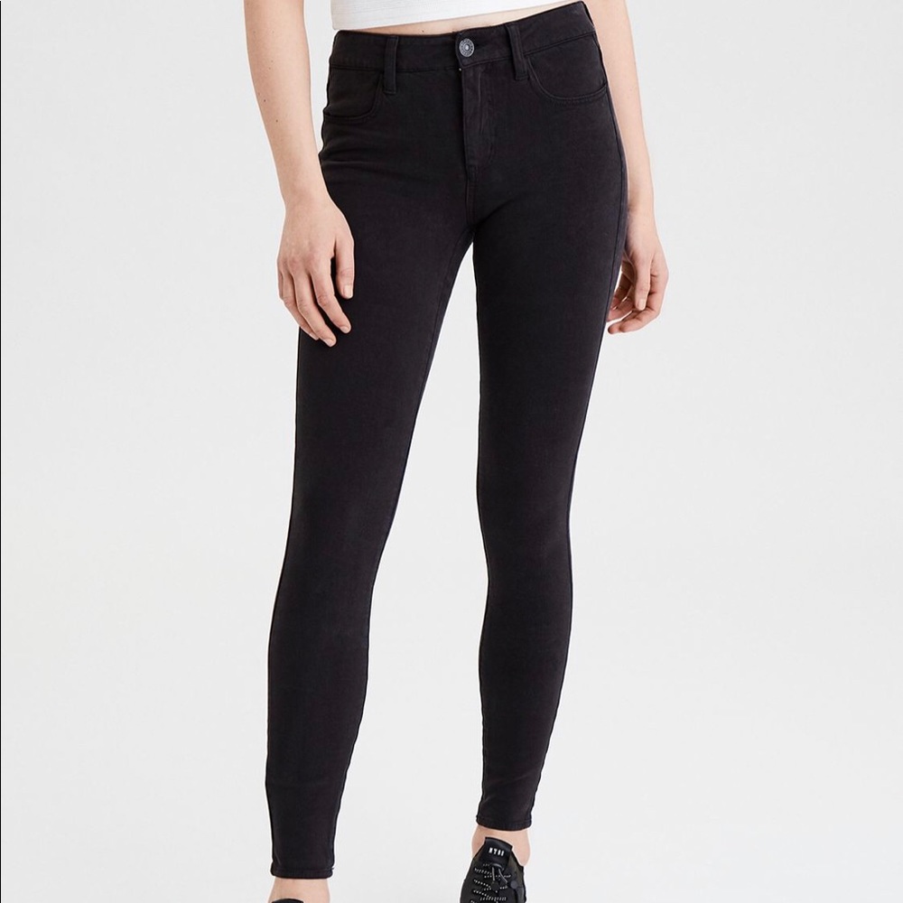 American Eagle Black Jeggings Sz 12